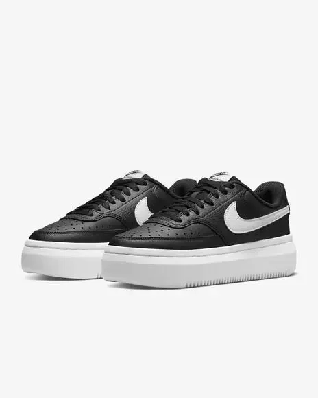 Nike Court Vision ALT LTR Black Platform Casual Shoe DM0113-002 Womens Size 9.5 - Picture 1 of 7